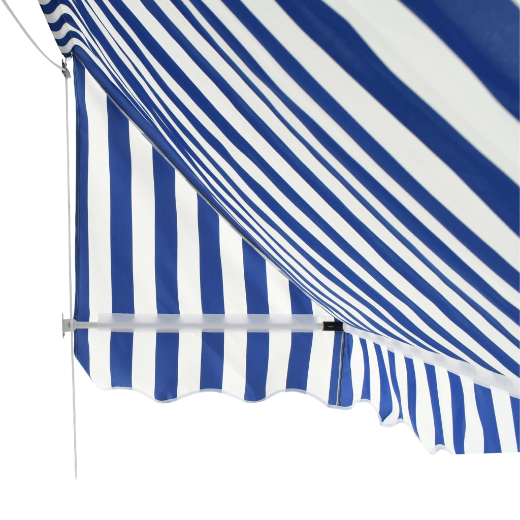 Bistro Awning 350x120 cm Blue and White