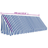 Bistro Awning 350x120 cm Blue and White