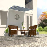 Retractable Awning 150x150 cm Blue and White