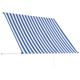 Retractable Awning 200x150 cm Blue and White