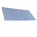 Retractable Awning 350x150 cm Blue and White