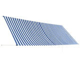 Retractable Awning 400x150 cm Blue and White