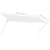 Retractable Awning 300x150 cm Cream