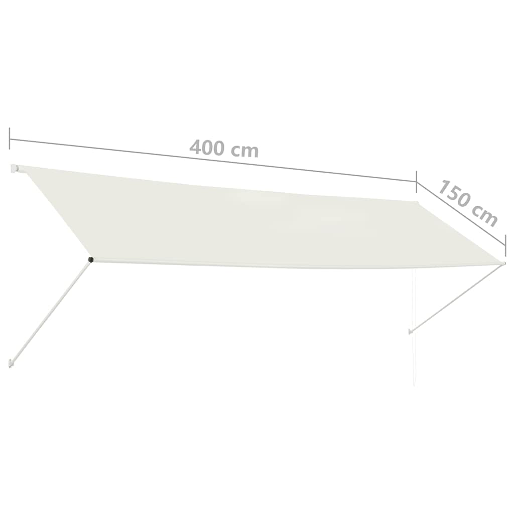 Retractable Awning 400x150 cm Cream