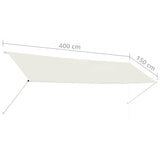 Retractable Awning 400x150 cm Cream