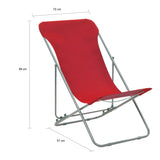 Folding Beach Chairs 2 pcs Steel and Oxford Fabric Red