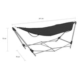 Hammock with Foldable Stand Black