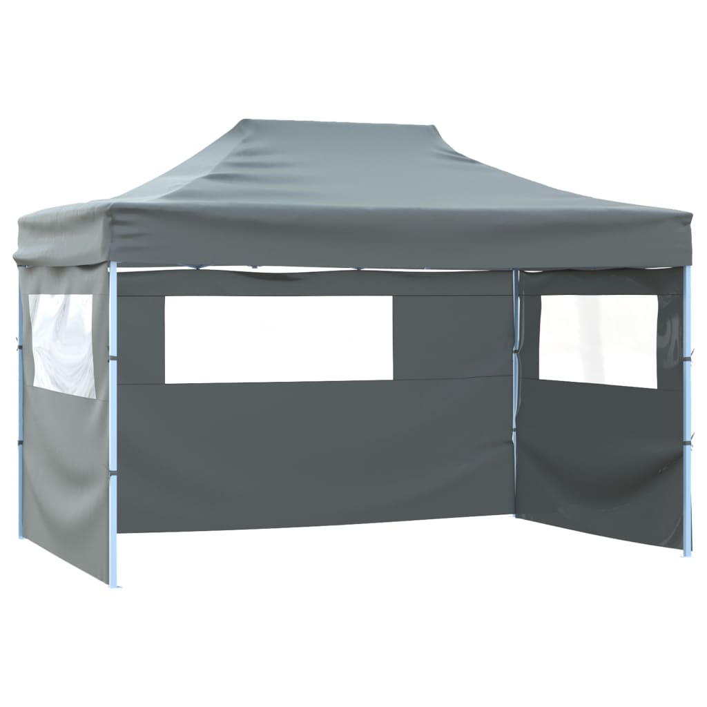 Foldable Tent with 3 Walls 3x4.5 m Anthracite