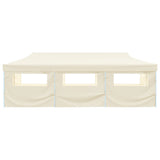 Folding Pop-up Party Tent with 8 Sidewalls 870x291x315 cm Cream