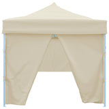 Folding Pop-up Party Tent with 8 Sidewalls 870x291x315 cm Cream