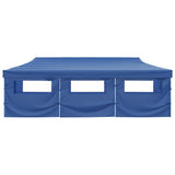 Folding Pop-up Party Tent with 8 Sidewalls 3x9 m Blue