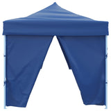 Folding Pop-up Party Tent with 8 Sidewalls 3x9 m Blue