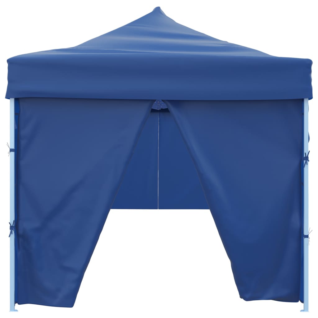 Folding Pop-up Party Tent with 8 Sidewalls 3x9 m Blue