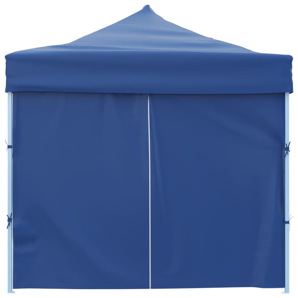 Folding Pop-up Party Tent with 8 Sidewalls 3x9 m Blue