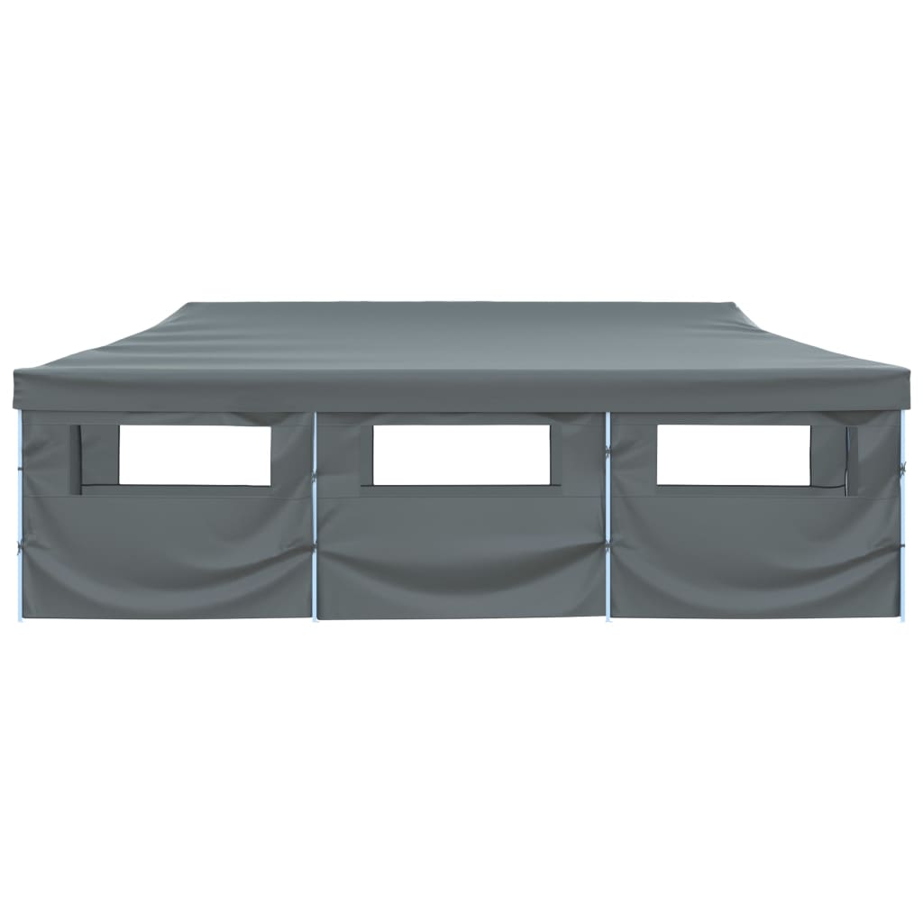 Folding Pop-up Party Tent with 8 Sidewalls 870x291x315 cm Anthracite