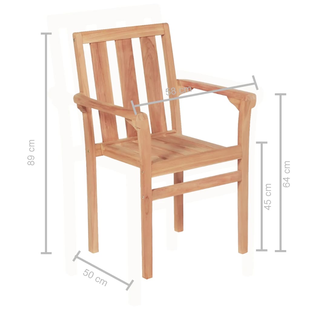 3 Piece Bistro Set Solid Teak