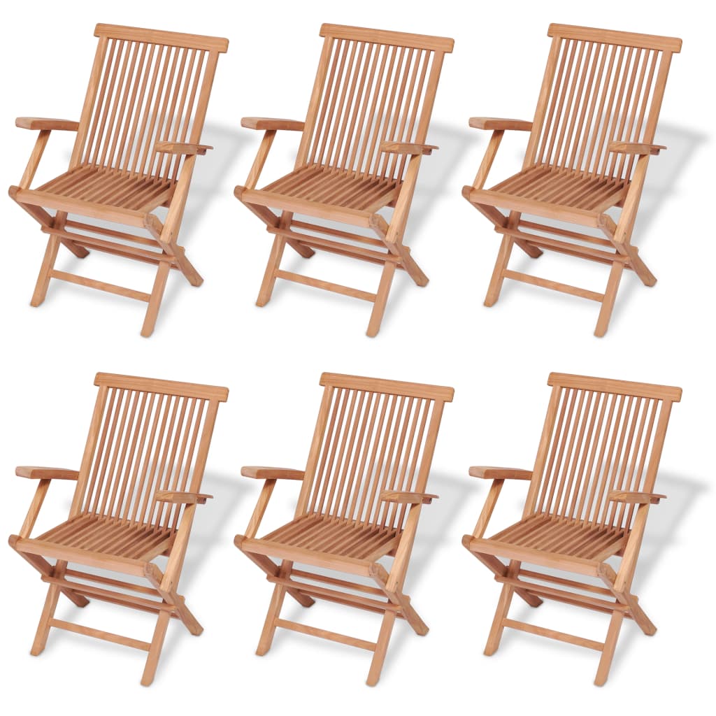 7 Piece Outdoor Dining Set Solid Teak Wood