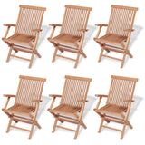 7 Piece Outdoor Dining Set Solid Teak Wood