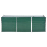 Garden Raised Bed Galvanised Steel 240x80x77 cm Green