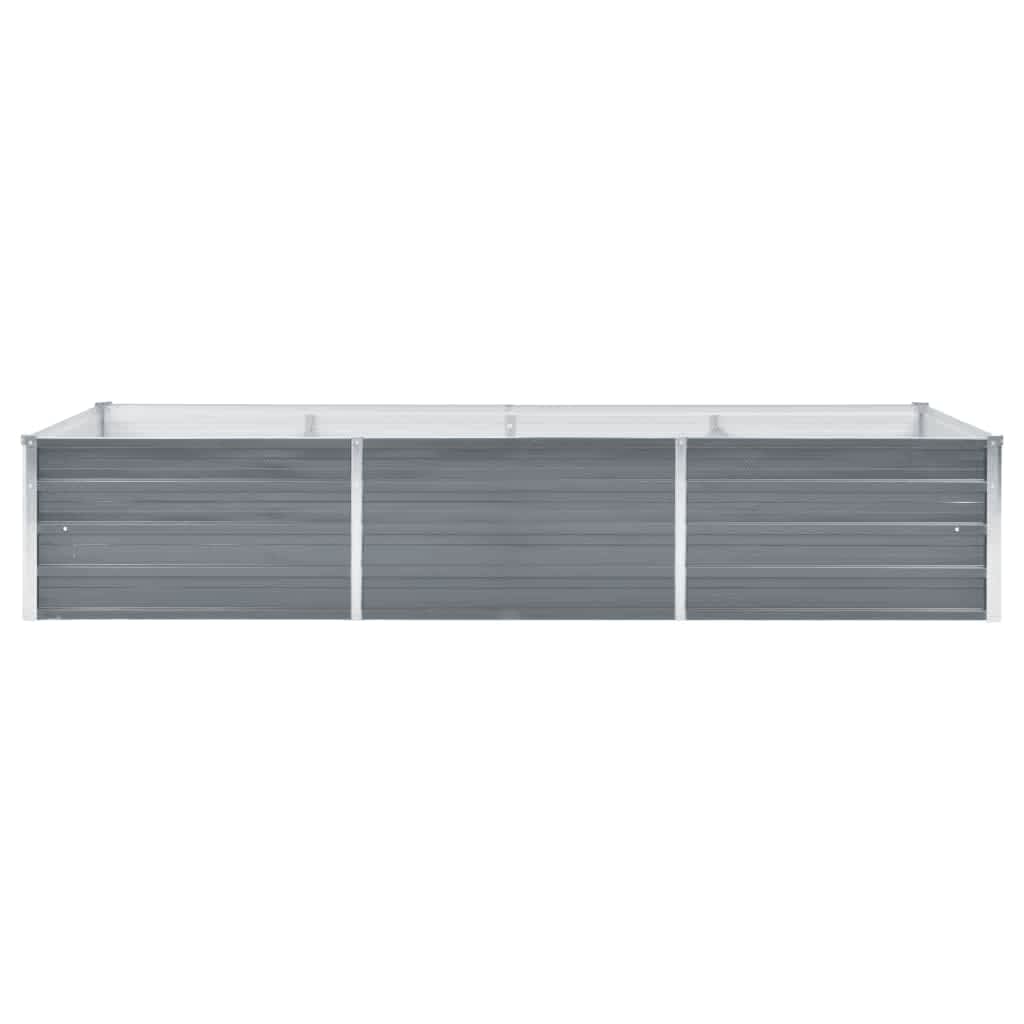 Garden Raised Bed Galvanised Steel 240x80x45 cm Grey