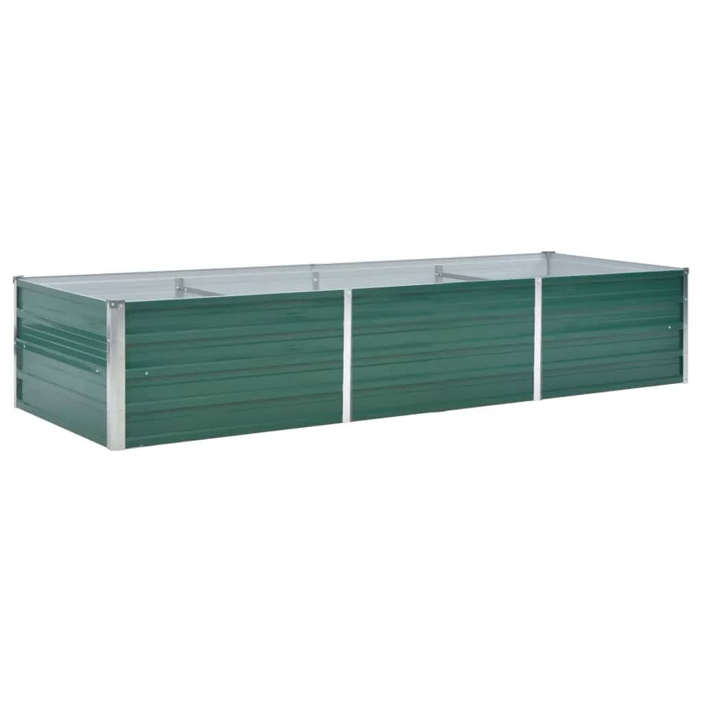 Garden Raised Bed Galvanised Steel 240x80x45 cm Green