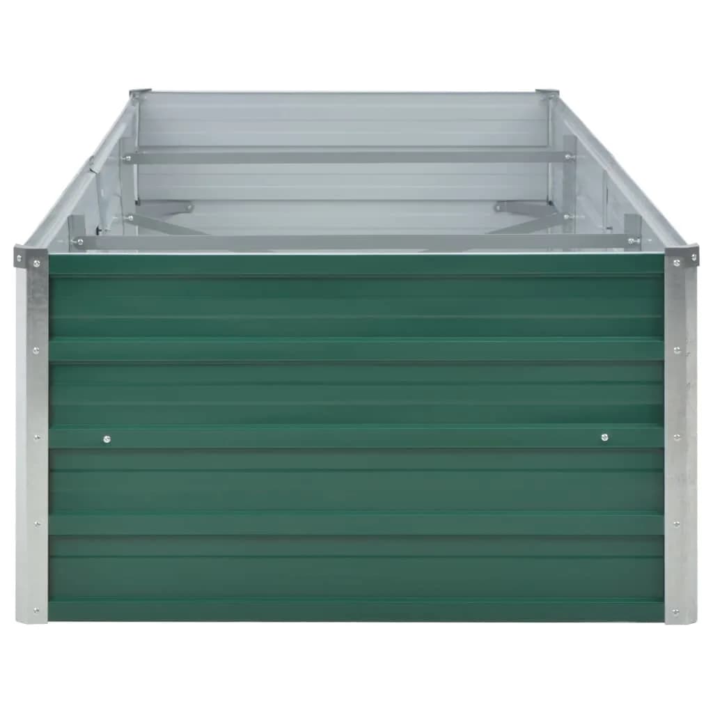 Garden Raised Bed Galvanised Steel 240x80x45 cm Green