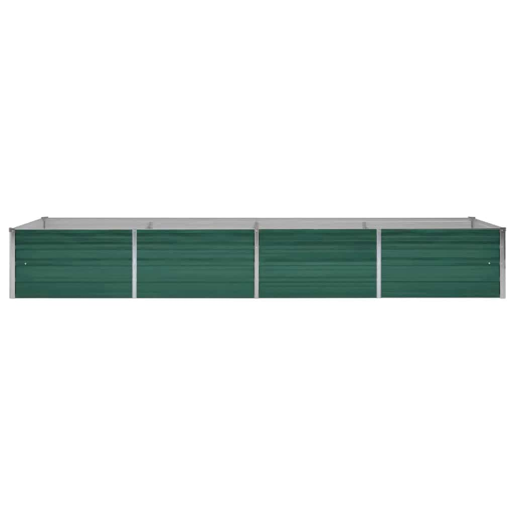 Garden Raised Bed Galvanised Steel 320x80x45 cm Green