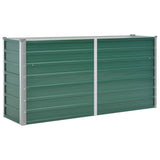 Garden Raised Bed Galvanised Steel 160x40x77 cm Green