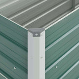 Garden Raised Bed Galvanised Steel 160x40x77 cm Green