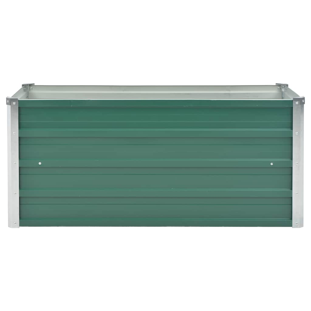 Garden Raised Bed Galvanised Steel 100x40x45 cm Green