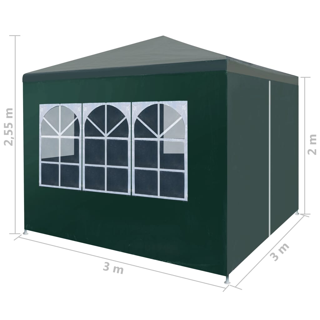 Party Tent 3x3 m Green