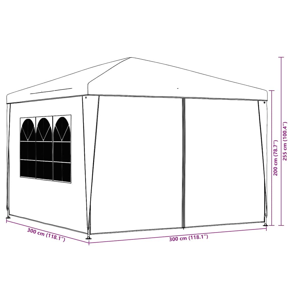 Party Tent 3x3 m Green