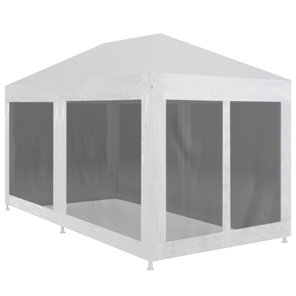 Party Tent with 6 Mesh Sidewalls 6x3 m