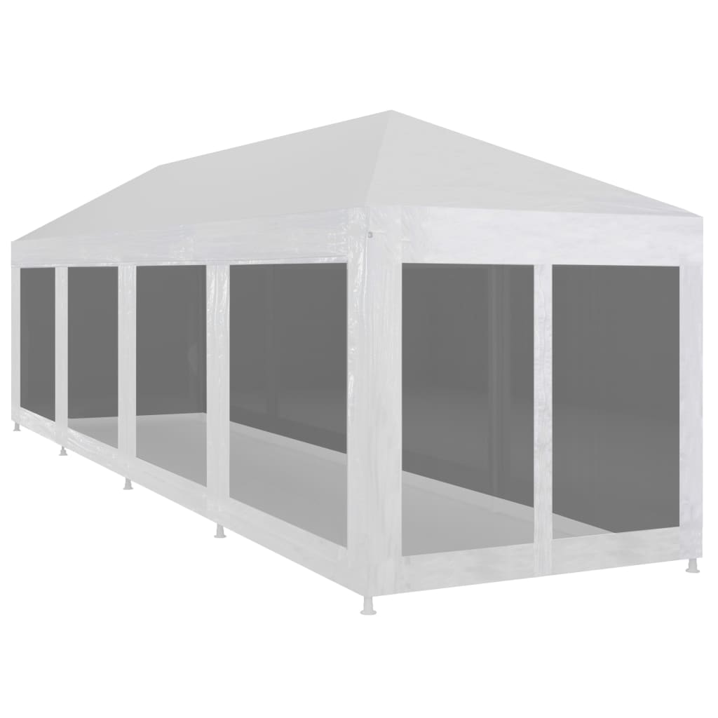 Party Tent with 10 Mesh Sidewalls 12x3 m