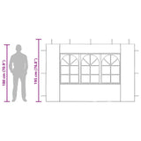 Party Tent Sidewall 2 pcs with Window PE White