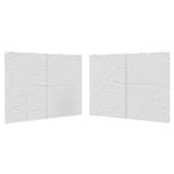 Party Tent Sidewall 2 pcs with Zipper PE White
