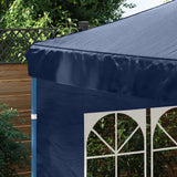 Partytent Sidewall 2 pcs with Window PE Blue