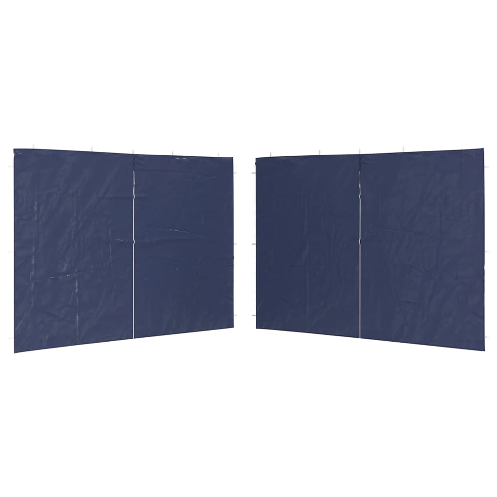 Party Tent Sidewall 2 pcs with Zipper PE Blue