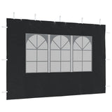 Party Tent Sidewall 2 pcs with Window PE Anthracite