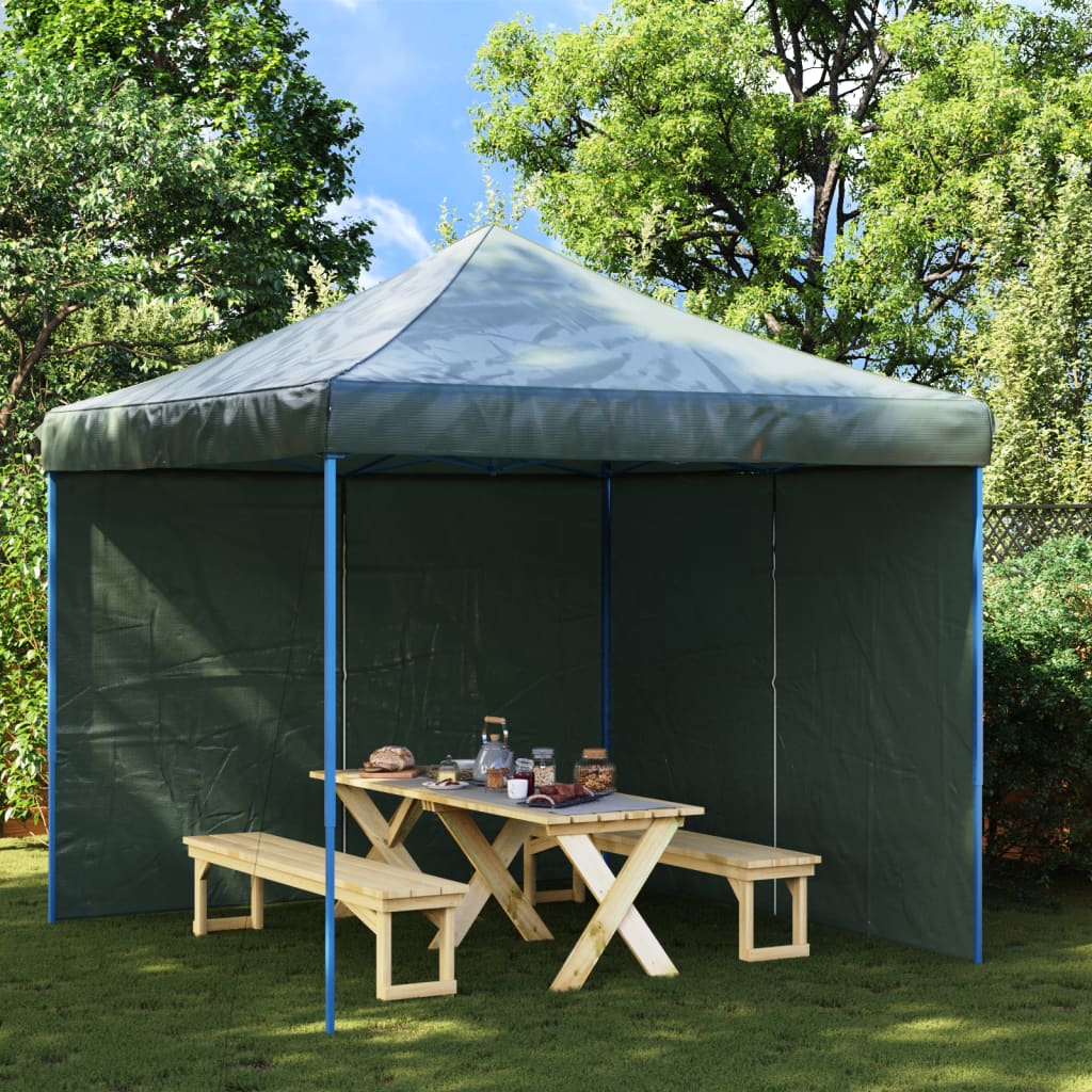 Party Tent Sidewall 2 pcs with Zipper PE Green