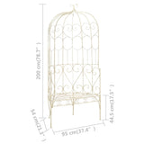 Garden Bench 95 cm Iron Antique White