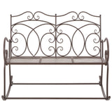 Garden Bench 104 cm Iron Antique Brown