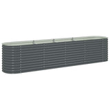 Garden Raised Bed 400x80x81 cm Galvanised Steel Grey