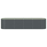 Garden Raised Bed 400x80x81 cm Galvanised Steel Grey
