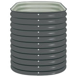 Garden Raised Bed 160x80x81 cm Galvanised Steel Grey
