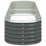 Garden Raised Bed 320x80x44 cm Galvanised Steel Grey