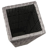 Garden Raised Beds 3 pcs Poly Rattan Grey