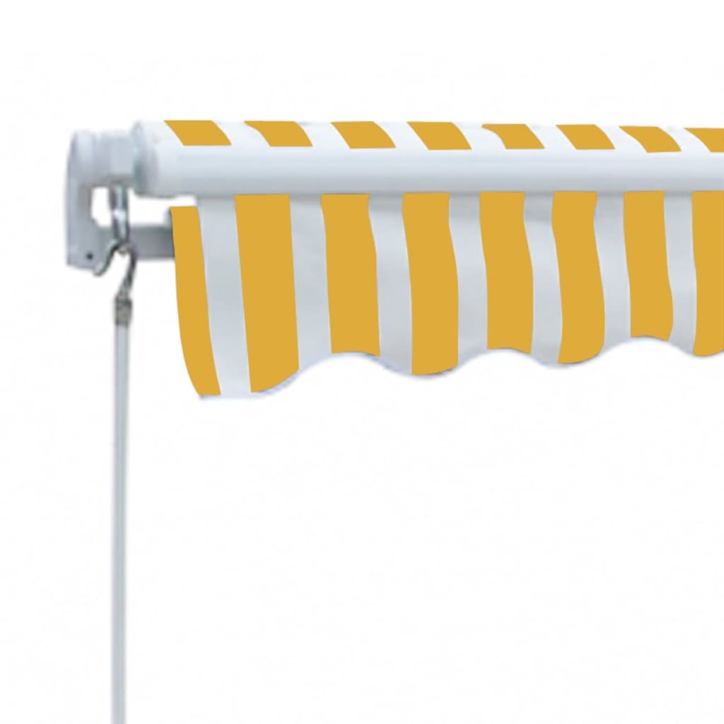 Folding Awning Manual Operated 300 cm Yellow/White