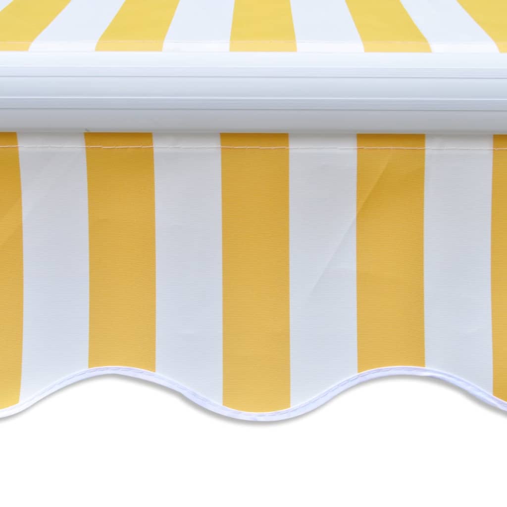 Folding Awning Manual Operated 300 cm Yellow/White