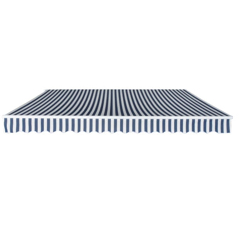 Folding Awning Manual Operated 400 cm Blue/White